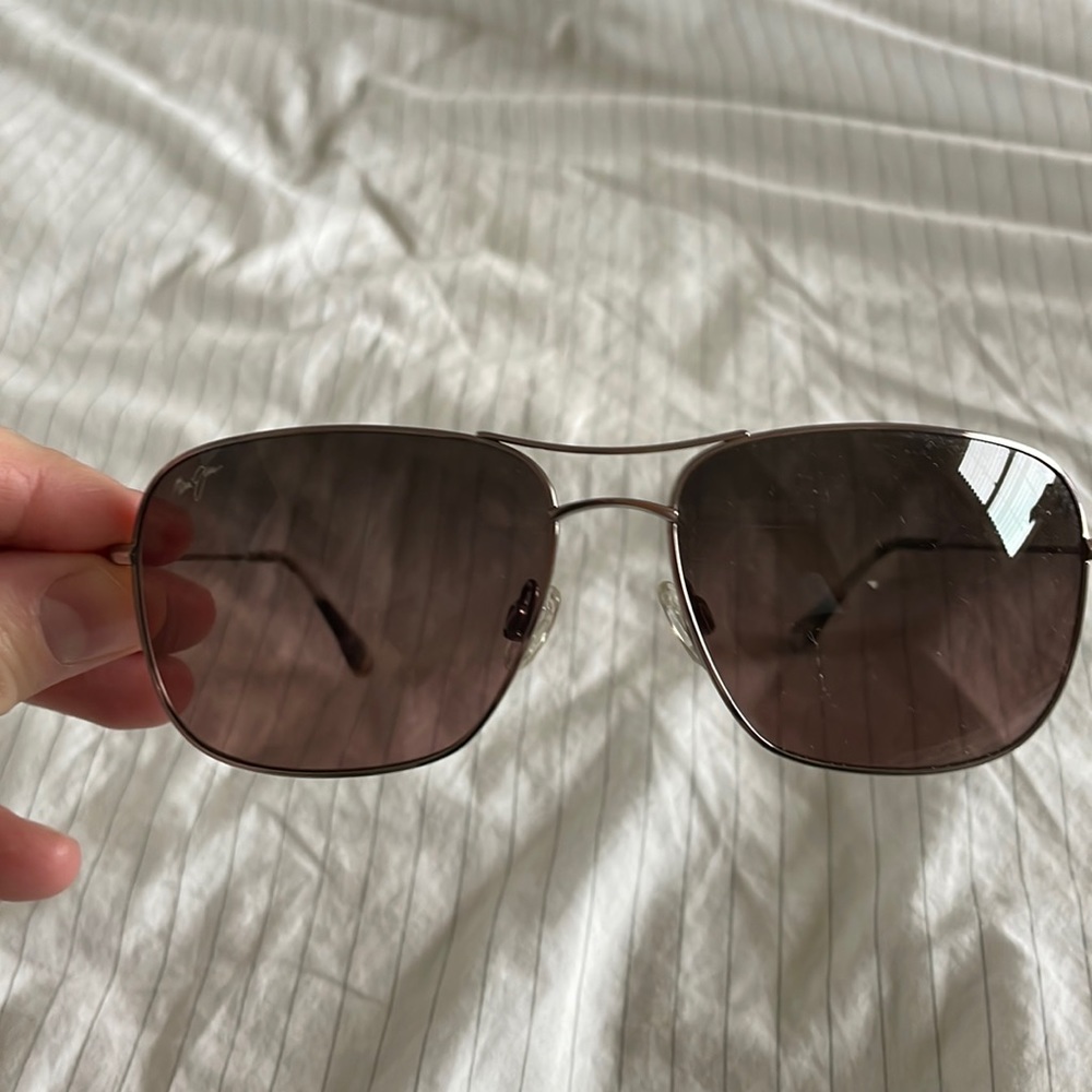Maui Jim Breezeway Aviator Mens Titanium / Silver